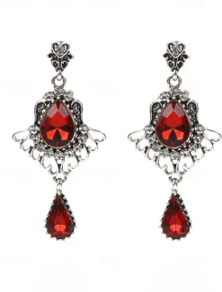 Women's 1920s Gatsby Drop Earrings - Vintage Black Crystal Dangle Earrings with Rhinestones for Roaring Twenties Themed Parties