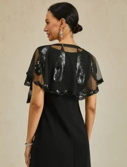 Women's 1920s Shawl Sequin Beaded Evening Cape Retro Wraps Scarf Cover Up for Wedding Party Bride Dress