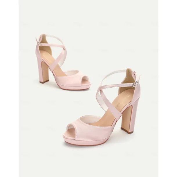 Women's 1950s Vintage Wine Red Chunky High Heel Sandals with Crisscross Straps – Elegant Peep Toe Platform Shoes for Weddings, Parties, and Formal Events