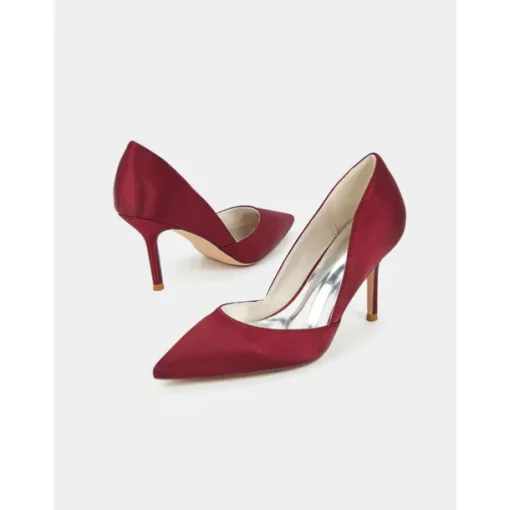 Women's Satin Pointed-Toe Stiletto Heels - Elegant High Heels for Evening Events, Parties, and Weddings