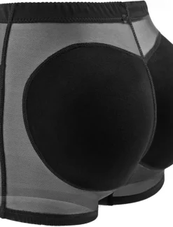 Women's Scrunch Butt Shorts Shapewear Mesh Plain Short Black Home Outfits