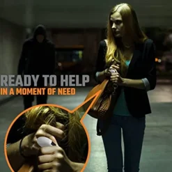 Women's Self Defense Personal Alarm Key Fob USB Rechargeable 130 dB Loud Security Alarm Whistle with LED Light Panic Button or Pull Pin Alarm Device Key Fob