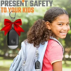 Women's Self Defense Personal Alarm Key Fob USB Rechargeable 130 dB Loud Security Alarm Whistle with LED Light Panic Button or Pull Pin Alarm Device Key Fob