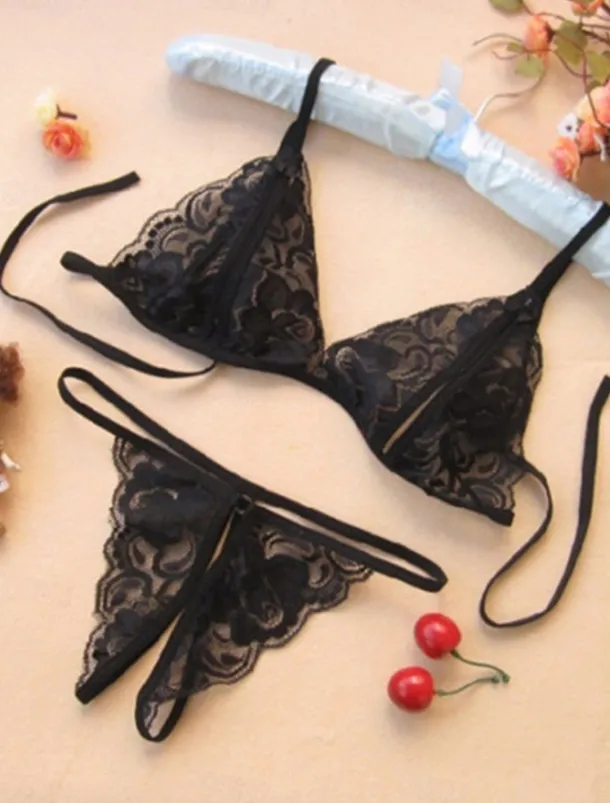 Women's Sexy Lingerie Lingerie Set Pure Color Lovers Hot Home Valentine's Day Bed Lace Breathable Straps Sleeveless Backless Summer Spring Home Outfits