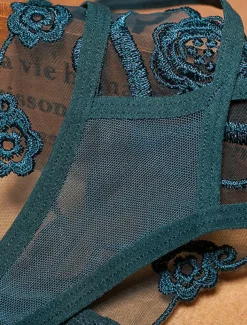 Women's Sexy Lingerie Panties Flower Lovers Hot Comfort Home Valentine's Day Bed Nylon Breathable Embroidery Hole Summer Spring Home Outfits