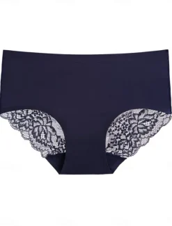 Women's Sexy Lingerie Panties Pure Color Lovers Hot Home Valentine's Day Bed Ice Silk Breathable Hole Summer Spring Home Outfits