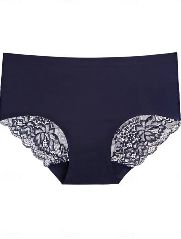 Women's Sexy Lingerie Panties Pure Color Lovers Hot Home Valentine's Day Bed Ice Silk Breathable Hole Summer Spring Home Outfits