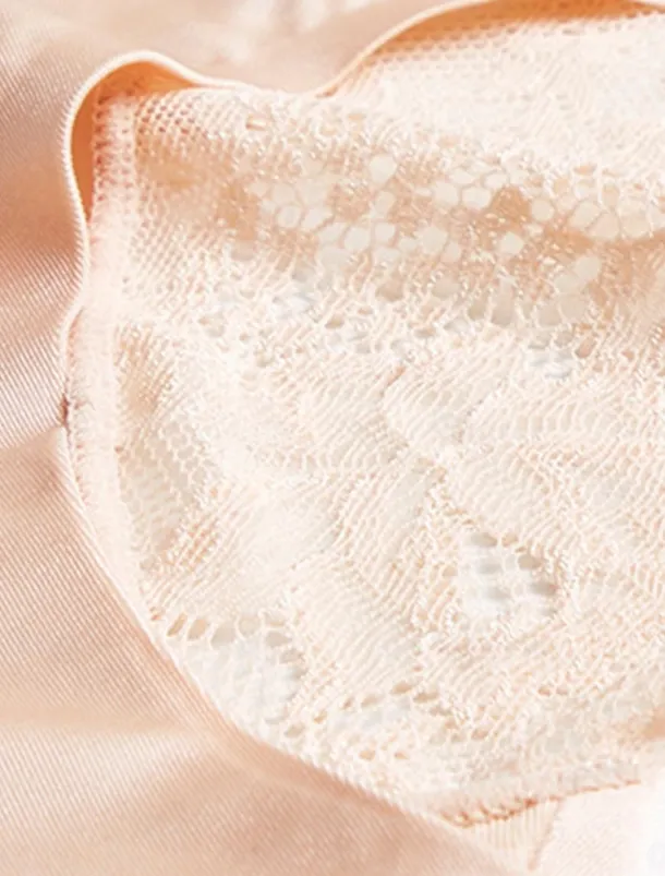 Women's Sexy Lingerie Panties Pure Color Lovers Hot Home Valentine's Day Bed Ice Silk Breathable Hole Summer Spring Home Outfits