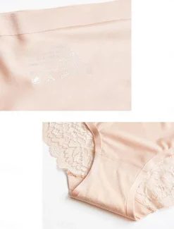 Women's Sexy Lingerie Panties Pure Color Lovers Hot Home Valentine's Day Bed Ice Silk Breathable Hole Summer Spring Home Outfits