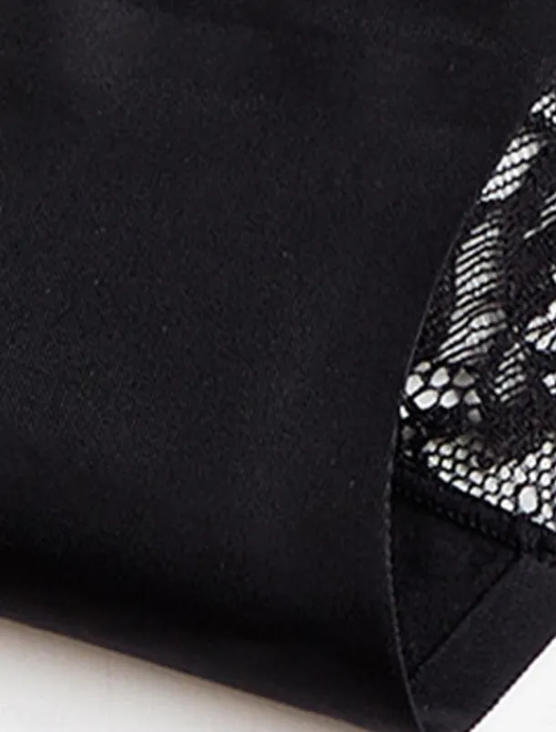 Women's Sexy Lingerie Panties Pure Color Lovers Hot Home Valentine's Day Bed Ice Silk Breathable Hole Summer Spring Home Outfits