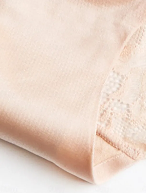 Women's Sexy Lingerie Panties Pure Color Lovers Hot Home Valentine's Day Bed Ice Silk Breathable Hole Summer Spring Home Outfits