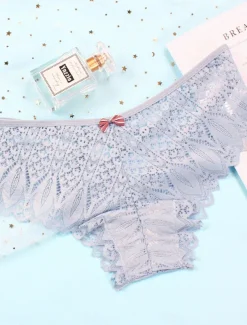 Women's Sexy Lingerie Panties Pure Color Lovers Hot Home Valentine's Day Bed Lace Breathable Hole Summer Spring Home Outfits