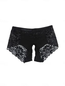 Women's Sexy Lingerie Panties Pure Color Fashion Hot Comfort Valentine's Day Bed Date Lace Breathable Summer Spring Home Outfits