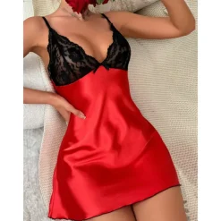 Women's Sexy Lingerie Sexy Bodies Bra MeshNightwearPolyester Solid Colored Red Spring & Summer Fall & Winter