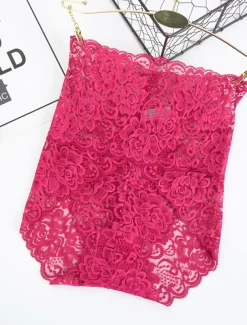 Women's Sexy Panties Brief Underwear 1 PC Underwear Sexy Comfort Lace Pure Color PU High Waist Sexy Green Black Purple M L XL Home Outfits