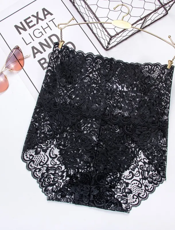 Women's Sexy Panties Brief Underwear 1 PC Underwear Sexy Comfort Lace Pure Color PU High Waist Sexy Green Black Purple M L XL Home Outfits