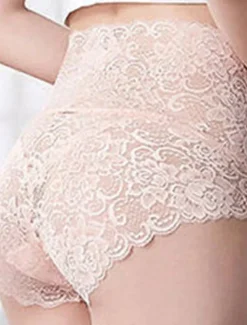 Women's Sexy Panties Brief Underwear 1 PC Underwear Sexy Comfort Lace Pure Color PU High Waist Sexy Green Black Purple M L XL Home Outfits