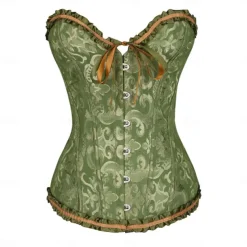 Women's Shapewear Pure Color Corsets Punk & Gothic Carnival Date Club Lace Breathable Bandeau Short Sleeve Summer Spring Home Outfits