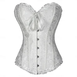 Women's Shapewear Pure Color Corsets Punk & Gothic Carnival Date Club Lace Breathable Bandeau Short Sleeve Summer Spring Home Outfits