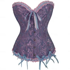 Women's Shapewear Pure Color Corsets Punk & Gothic Carnival Date Club Lace Breathable Bandeau Short Sleeve Summer Spring Home Outfits