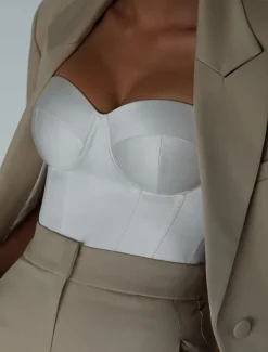 Women's Shapewear Pure Color Corsets Street Date Going out Breathable Bandeau Sleeveless Backless Summer Spring Home Outfits