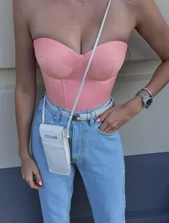 Women's Shapewear Pure Color Corsets Street Date Going out Breathable Bandeau Sleeveless Backless Summer Spring Home Outfits