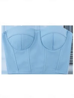 Women's Shapewear Pure Color Corsets Street Date Going out Breathable Bandeau Sleeveless Backless Summer Spring Home Outfits