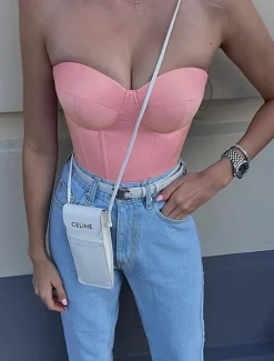 Women's Shapewear Pure Color Corsets Street Date Going out Breathable Bandeau Sleeveless Backless Summer Spring Home Outfits