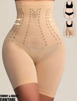 Women's Shapewear Shapewear Short High Waist Plain Elastic Waistband Soft Comfortable High Elasticity Yoga Cuticolor Grey Black Brown Summer Spring Slim Fit