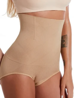 Women's Shapewear Shaping Panty Elastic Nightwear Nylon Spandex Formal Wedding Party Solid Colored Black Apricot Summer Spring Fall Winter