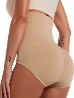 Women's Shapewear Shaping Panty Elastic Nightwear Nylon Spandex Formal Wedding Party Solid Colored Black Apricot Summer Spring Fall Winter