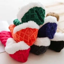 Women's Sherpa Lined Slipper Socks Non Slip Fuzzy Non-Slip Warm Fall & Winter Knit Coral Fleece Socks, Cozy Plush Floor Socks for Fall & Winter