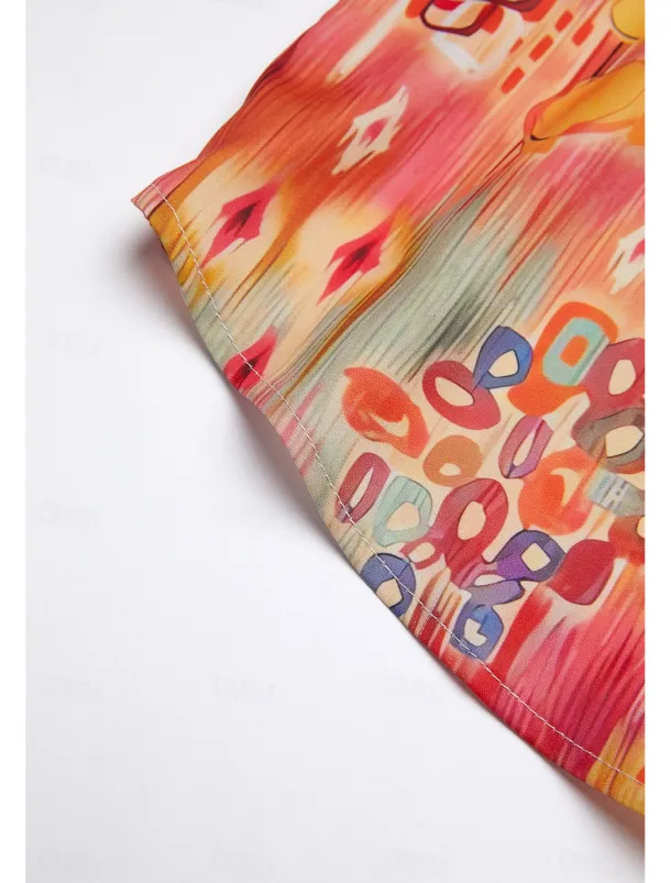 Women's Shirt Basic Buttons Print Long Sleeve Regular Tops Casual Pink Blue Green Spring Fall