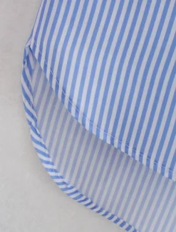 Women's Shirt Blouse Casual Color Block Striped Buttons Pocket Print Long Sleeve Regular Tops Shirt Collar Daily Pink Blue Spring & Summer