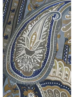 Women's Shirt Button Down Tunic Shirt Collar Long Sleeve Elegant Vintage Fashion Paisley s Print Regular Tops Casual Daily Holiday Blue Spring Fall