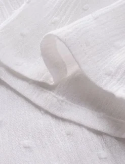 Women's Shirt Lace Shirt Linen-Inspired Shirts Blouse Pure Color Basic Casual 3/4 Length Sleeve V Neck Regular Tops Daily Lace Buttons White Pink Green Dark Blue Summer Spring Fall