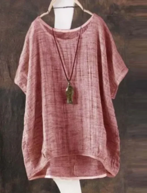 Women's Shirt Solid Color Basic Casual Short Sleeve Crew Neck Regular Tops Daily Red Green Khaki Summer