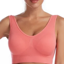 Women's Shockproof Sports Bra Light Support Plus Size Bralette Removable Pad Nylon Spandex Yoga Fitness Gym Workout 10 Colors Breathable Lightweight Soft Padded Home Outfits
