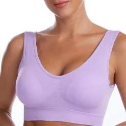 Women's Shockproof Sports Bra Light Support Plus Size Bralette Removable Pad Nylon Spandex Yoga Fitness Gym Workout 10 Colors Breathable Lightweight Soft Padded Home Outfits