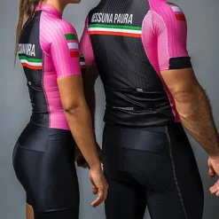 Women's Short Sleeve Cycling Jersey with Shorts Triathlon Tri Suit Summer Spandex Polyester Green White Black Patchwork Funny Bike Clothing Suit Breathable Quick Dry Back Pocket Sweat wicking Sports