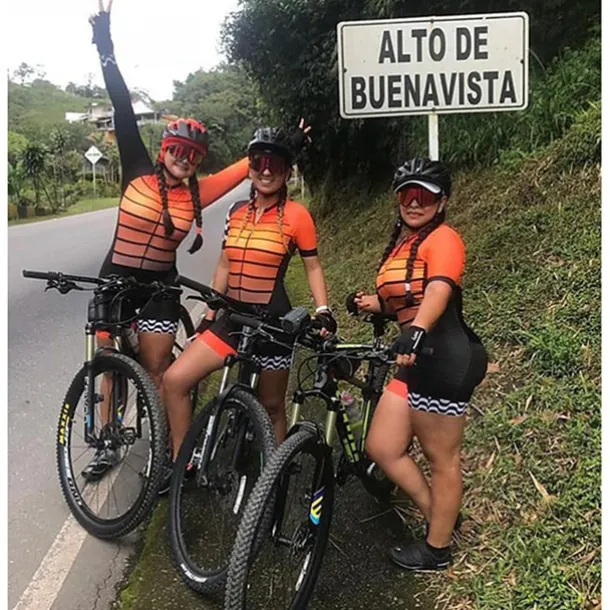 Women's Short Sleeve Cycling Jersey with Shorts Triathlon Tri Suit Summer Polyester Black / Yellow Black / Orange Red / Silver Bike Clothing Suit Breathable Quick Dry Back Pocket Sweat wicking Sports