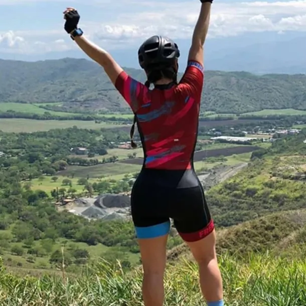 Women's Short Sleeve Cycling Jersey with Shorts Triathlon Tri Suit Summer Polyester Black / Yellow Black / Orange Red / Silver Bike Clothing Suit Breathable Quick Dry Back Pocket Sweat wicking Sports