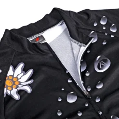 Women's Short Sleeve Cycling Jersey with Shorts Summer Nylon Elastane Polyester White Black Floral Botanical Funny Bike Shorts Jersey Padded Shorts / Chamois Waterproof 3D Pad Breathable Ultraviolet