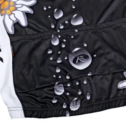 Women's Short Sleeve Cycling Jersey with Shorts Summer Nylon Elastane Polyester White Black Floral Botanical Funny Bike Shorts Jersey Padded Shorts / Chamois Waterproof 3D Pad Breathable Ultraviolet