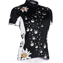 Women's Short Sleeve Cycling Jersey with Shorts Summer Nylon Elastane Polyester White Black Floral Botanical Funny Bike Shorts Jersey Padded Shorts / Chamois Waterproof 3D Pad Breathable Ultraviolet