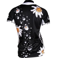 Women's Short Sleeve Cycling Jersey with Shorts Summer Nylon Elastane Polyester White Black Floral Botanical Funny Bike Shorts Jersey Padded Shorts / Chamois Waterproof 3D Pad Breathable Ultraviolet
