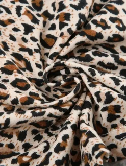 Women's Shorts Chinos Vacation Vintage Streetwear Short High Waist Leopard Lace Printing Comfy Soft Comfortable Micro-elastic Outdoor Street Brown Summer Regular Fit