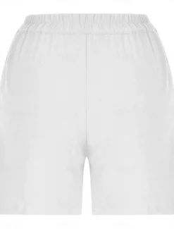 Women's Shorts Solid Color Chinos Fashion Basic Short Medium Waist Plain Pocket Elastic Waist Comfort Outdoor Micro-elastic Vacation Street Causal Army Green Black White Blue Summer Regular Fit