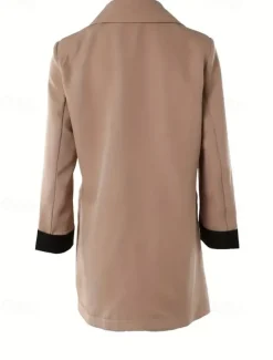 Women's Shrugs Long Sleeve V Neck Light Brown Spring Fall Winter