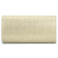 Women's Silver Glitter Clutch Purse – Elegant Evening Handbag with Chain Strap for Weddings, Parties, and Formal Events